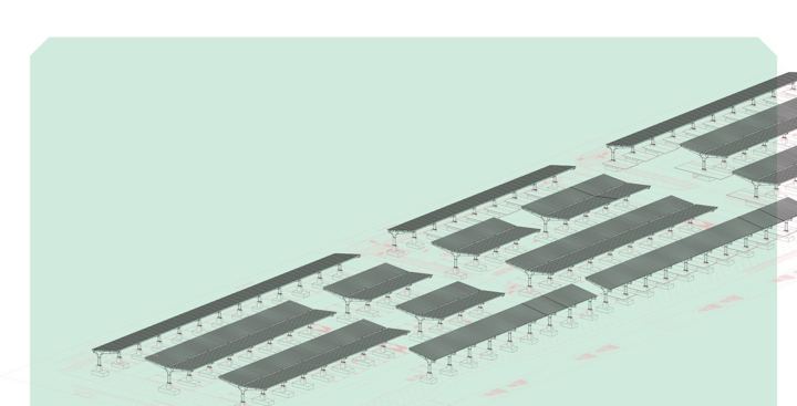 Car park canopies with MASS Solar 1 PV plant (800 kW), Sarajevo International Airport