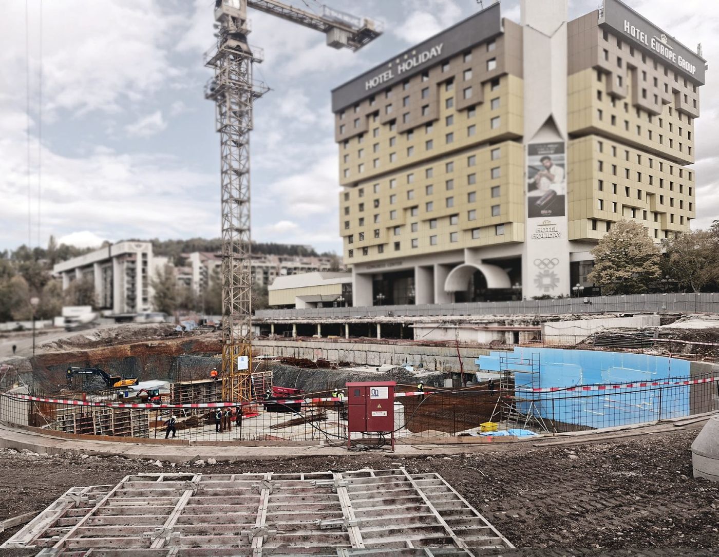 Excavation support for the congress centre
